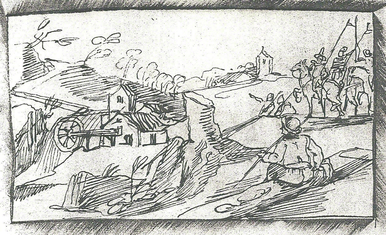 Titelbild Wolfsmühle: Zeichnung von Abt. Johannes BERTELS (1544 – 1607)